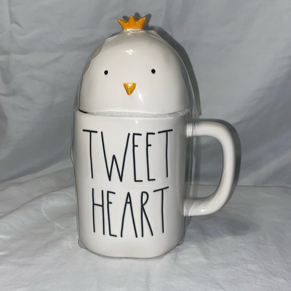 Rae Dunn “Tweet Heart” mug with chick topper. New. Adorable!